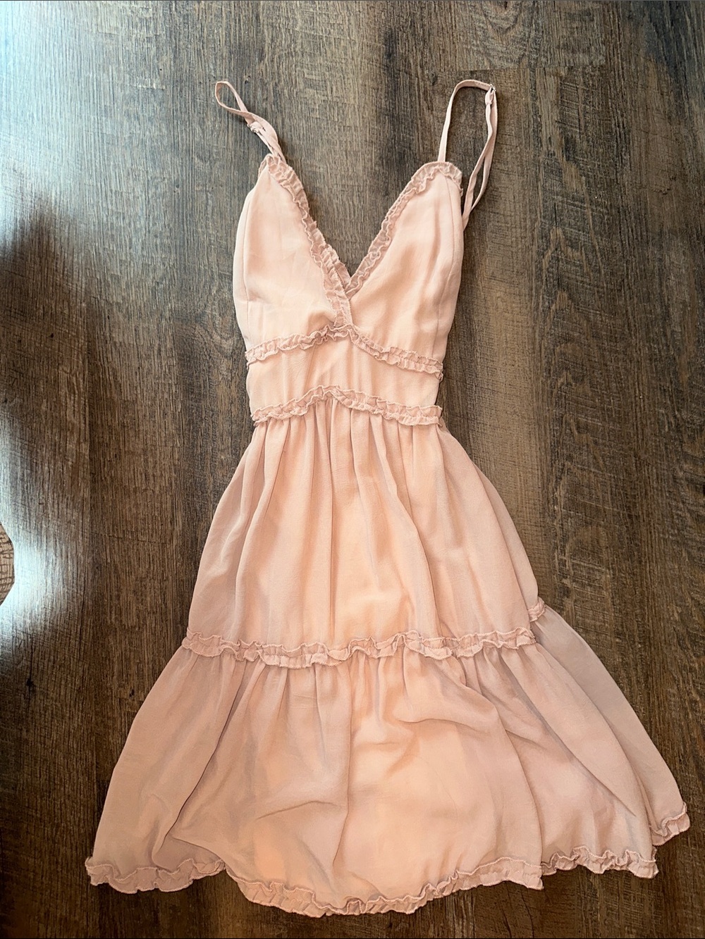 Sleeveless Pink Ruffle Midi Dress